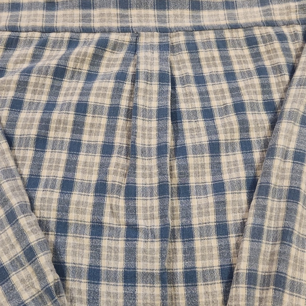 Lemon & Soda Blue & Gray Plaid Casual Button-Up Shirt - Picture 5 of 6
